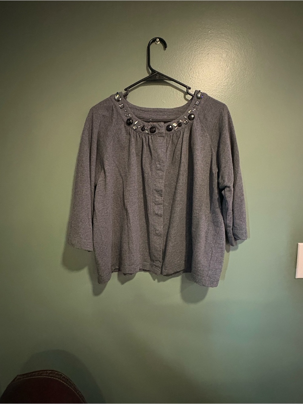 Gray cardigan